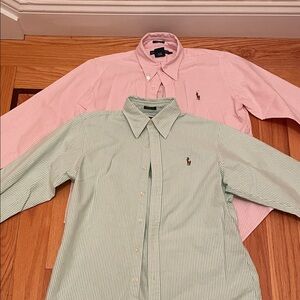 Polo by Ralph Lauren Button Down Shirts - Pink and Green